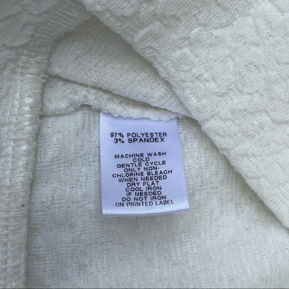 LOFT White Textured Cap Sleeve Blouse XS - Picture 10 of 13